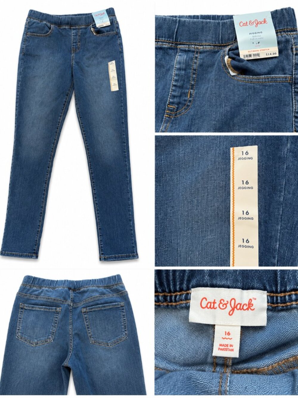 Cat & Jack Girls Jeggings Size 16 – New With Tags Pull-On Stretch Jeans
